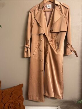 LOBBSTER Satin Maxi Trench Coat